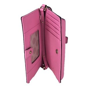 Kate Spade Saffiano Leather Crossbody Phone Wallet Dark Pink